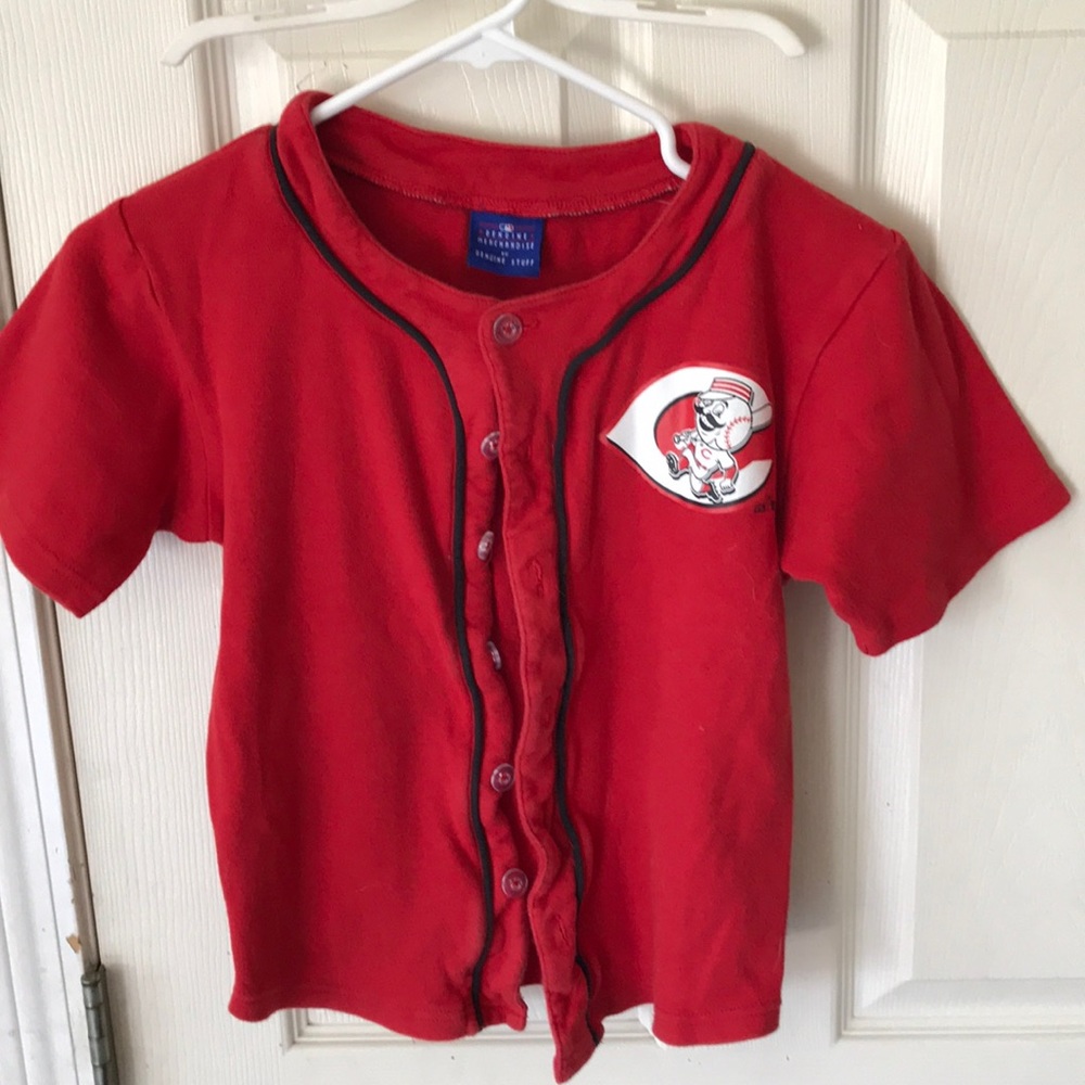 Youth size 8 reds button up shirt